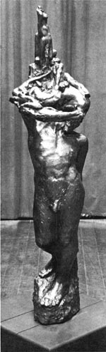Bronzed Sketch of a Male Figure, by Katharine Maltwood, c.1912.