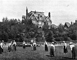 Ladies' Cricket in front of Moira House